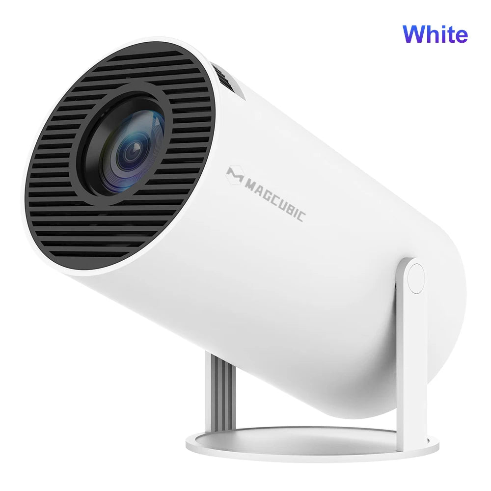 Proiettore portatile Magcubic HY300 Pro: 4K, Android 11, WiFi6, 290 ANSI lumen, Bluetooth 5.0, risoluzione 1080P/720P, per cinema e uso esterno.